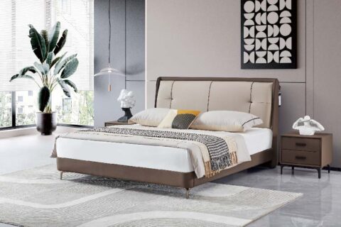 Giường ngủ bọc da cao cấp sang trọng hiện đại G-K2231