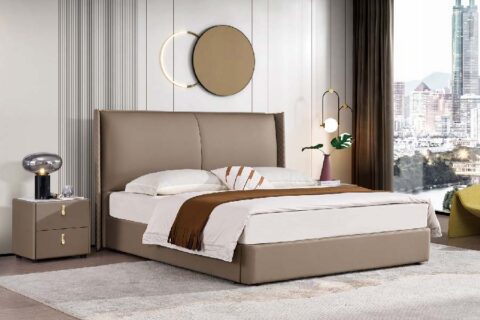 Giường ngủ hiện đại bọc da bò cao cấp nhập khẩu G-C555