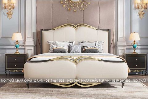 Giường ngủ phong cách tân cổ điển đẹp F9608C#
