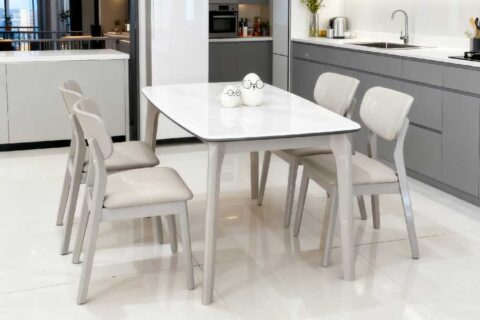 Bộ bàn ăn 4 ghế thiết kế hiện đại, sang trọng