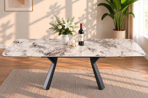 Bàn Ăn Thông Minh Mặt Đá Ceramic 1m6 Kéo Dài 2m4 FN110SB